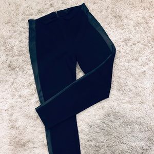 J. Crew pixie pant with leather detail